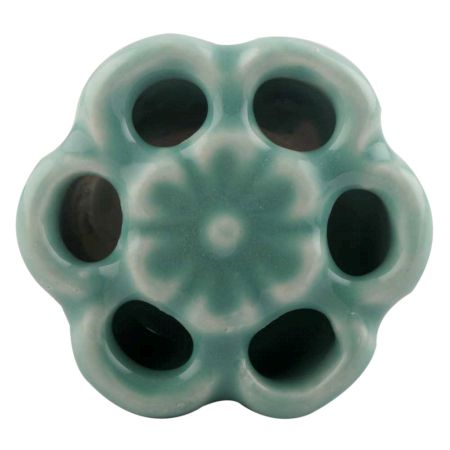 Sea Green Tiny Flower Ceramic Cabinet Knobs Online